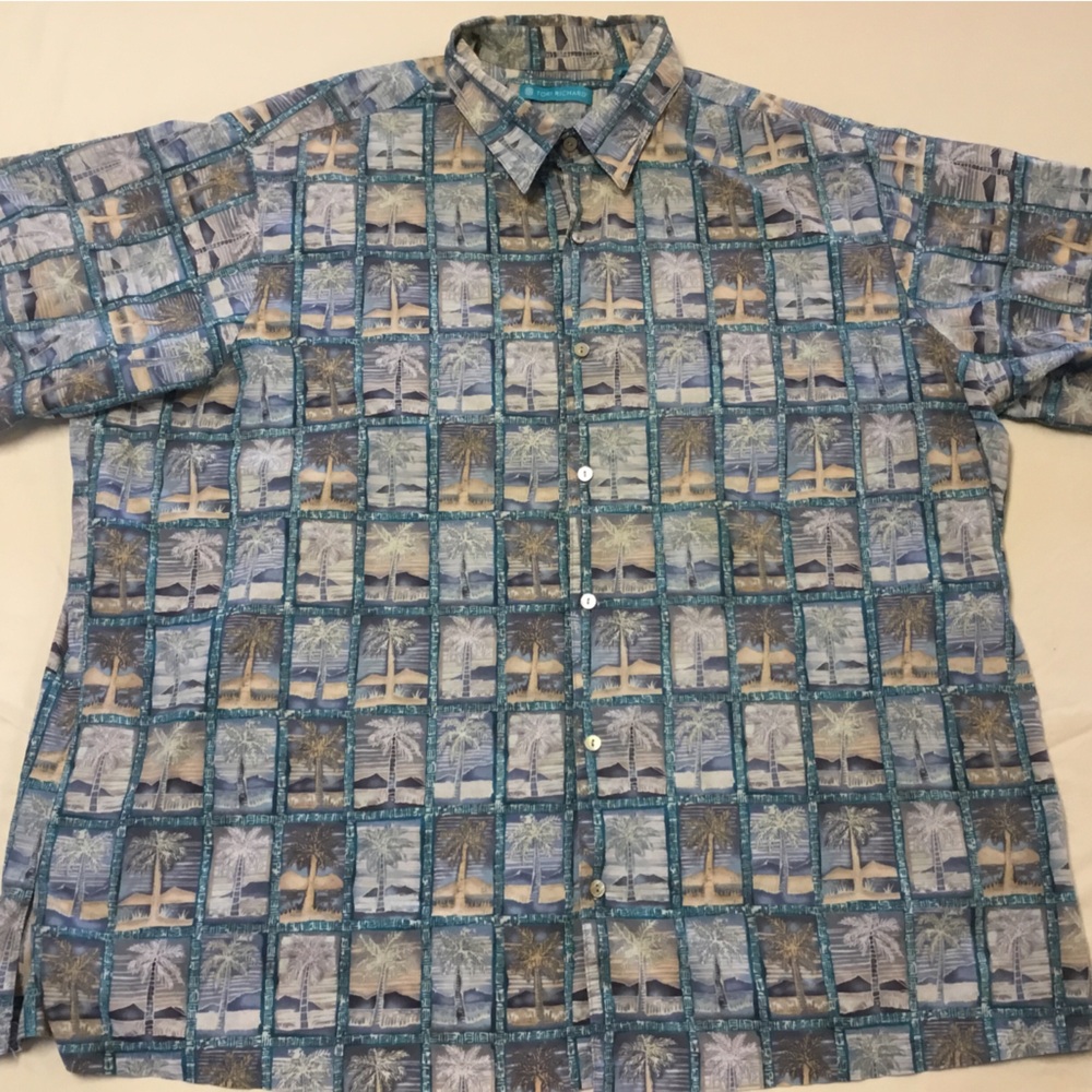 Tori Richard Multicolor Patterned Shirt, Like New Condition, Sz. 2XB